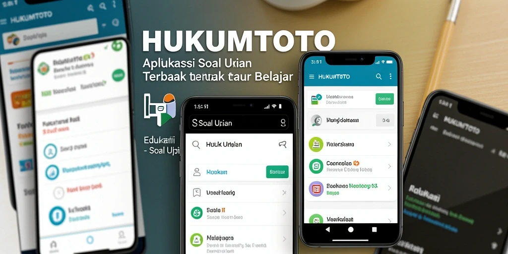 Screenshot antarmuka HUKUMTOTO yang menampilkan fungsi Soal Ujian.