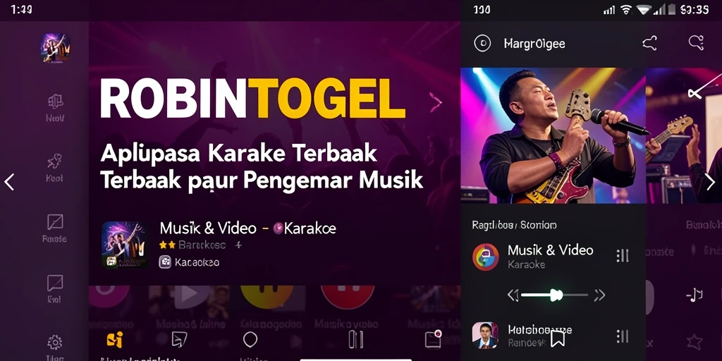 Tampilan antarmuka aplikasi Karaoke ROBINTOGEL yang user-friendly.