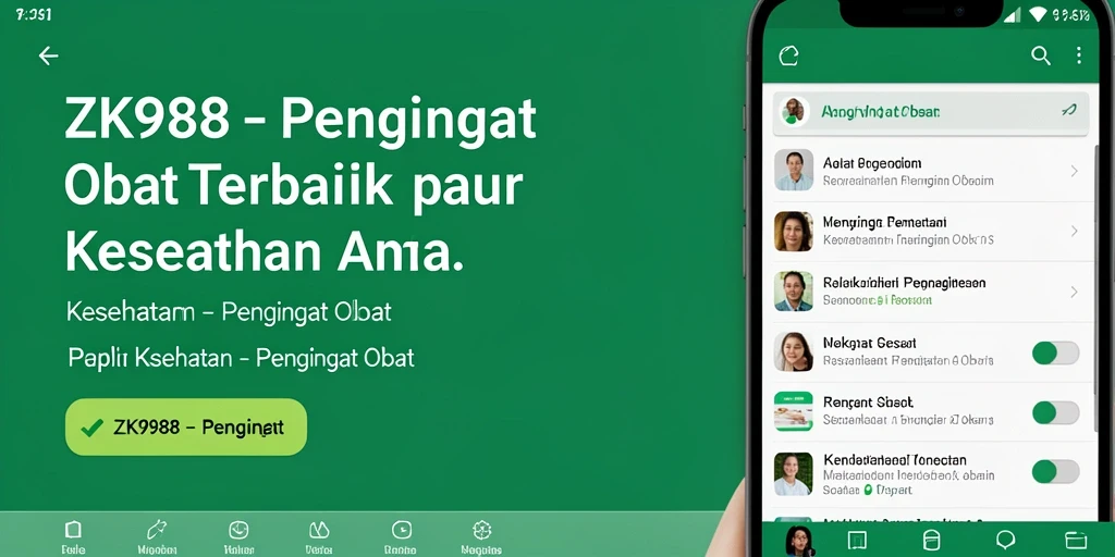 Antarmuka sederhana ZK988 untuk pengingat obat yang efektif.